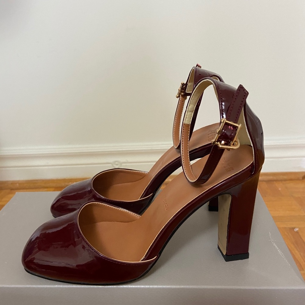 by haru Square Toe ankle strap heel shoes - Picture 2 of 6
